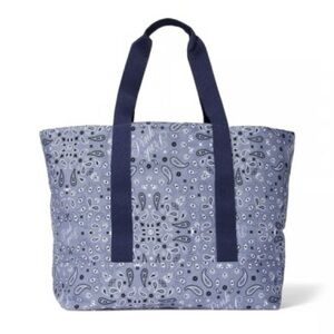 PINK Victoria's Secret Navy Paisley Bandana Tote